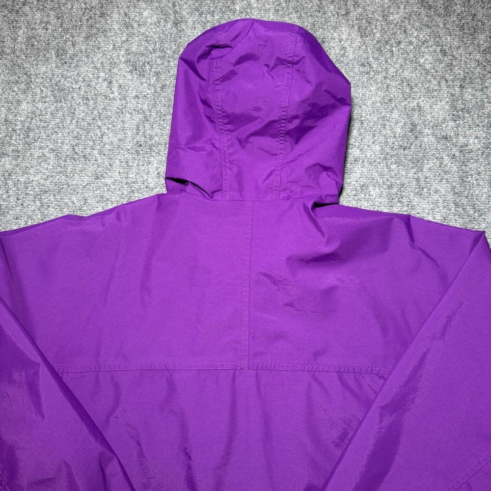 Vintage Eddie Bauer Jacket Mens XL Purple Teal Gore-Tex Hooded Rain Coat 90s - Picture 11 of 12